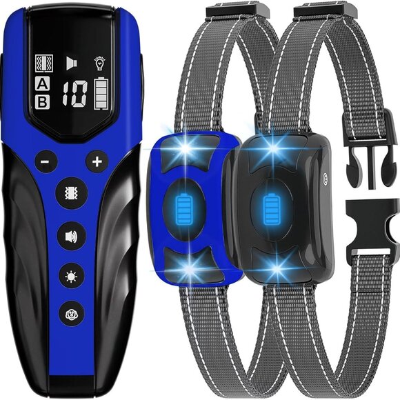 No Shock Dog Training Collar-2 Collars - Picture 1 of 6